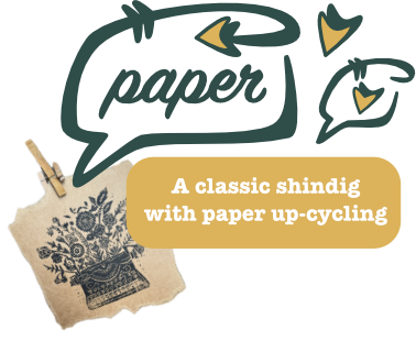Paper - A classic shindig with paper up cycling.