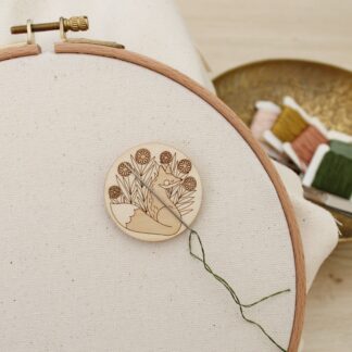Wood Fox Needle Minder, Nature Themed Sewer's Gift