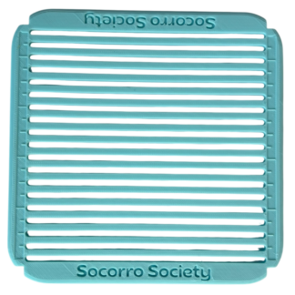 Sashiko Grid Stencil: Light Blue