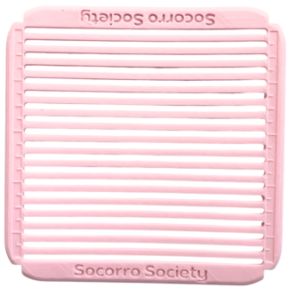 Sashiko Grid Stencil: Pink