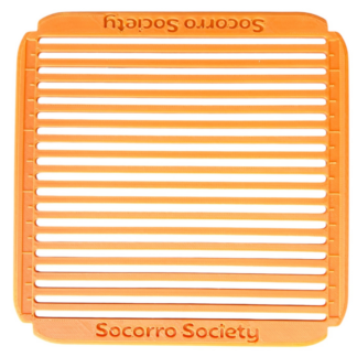 Sashiko Grid Stencil: Orange